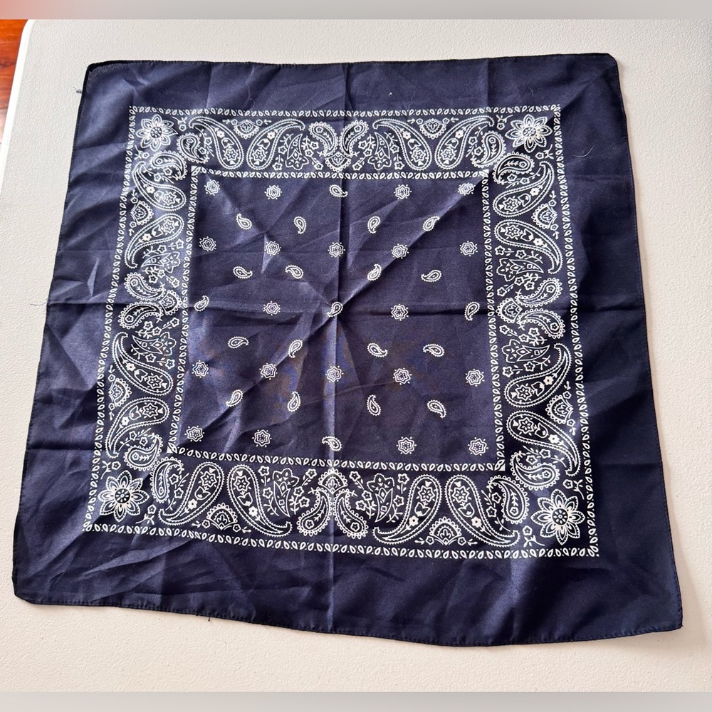 Classic Navy Paisley Bandana